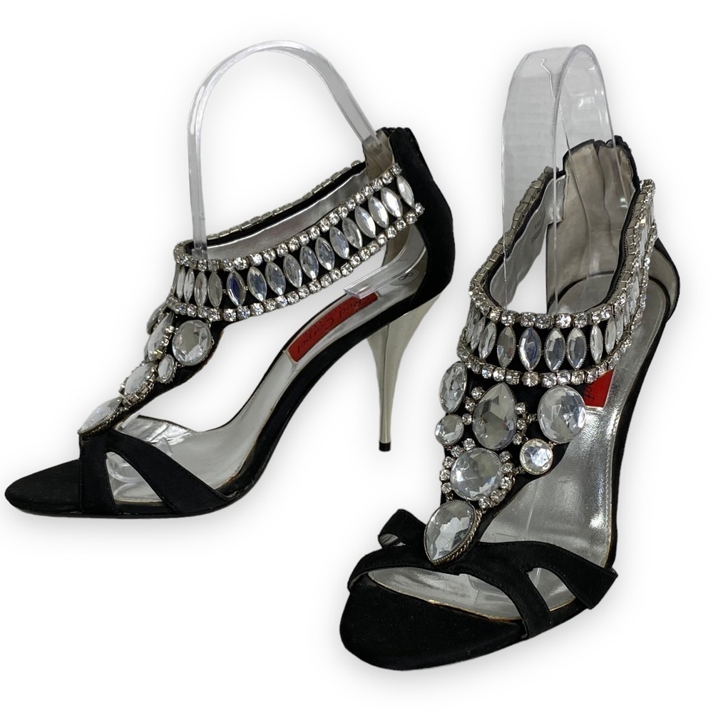 Town Shoes - Red Carpet Collection jewelled Silver Stilettos - Size 38
